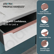 Plantex Profile Handle for Kitchen Cabinet/24 Inch Alluminium Drawer Profile Handle/Wardrobe Pull Handle for Home/Office/Hotel - Pack of 2 (Rose Gold)
