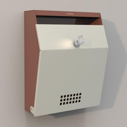 Plantex Letter Box/Suggestion Box with Key Lock/Post Box for Gate Home/Office/Complaint Box/Wall Mounted Mail Box - GI Steel (Orchid & Ivory)