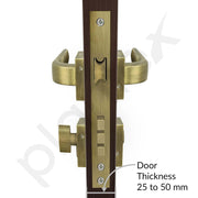 Plantex Heavy Duty Door Lock - Main Door Lock Set with 3 Keys/Mortise Door Locks for Home/Office/Hotel (7107 - Brass Antique)