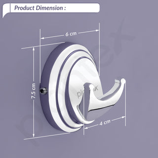 Plantex 304 Grade Stainless Steel Robe Hook for Bathroom/Cloth Hanger for Wall/Hooks for Clothes Hanging - Cubic (Chrome)