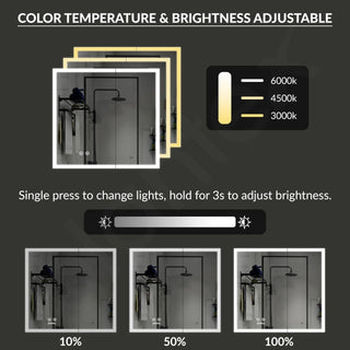 Plantex 304 Grade Stainless Steel Cabinet with LED Mirror/Bathroom Shelf for Wall with Mirror/Double Door Luxury Bathroom Cabinet (19x19 Inch-LED & Defogger/Chrome)