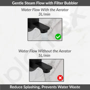 Plantex Single Knob Water Tap for Bathroom with Water-Saving Aerator/Wall Mount Bib Cock with Wall Flange and Teflon Tape/Brass Spindle Bib Tap for Home (Black)