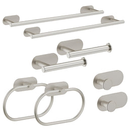 Plantex Stainless Steel Self Adhesive 16 inch Towel Holder/Napkin Holder/Paper Holder/Robe Hook for Bathroom/Bathroom Accessories - Combo -(Matt, Pack of 2)