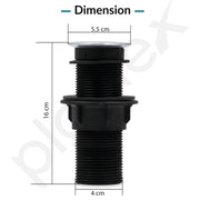 Plantex 6 Inch Waste Coupling for Washbasin/Nylon Thread Body with Brass Head Coupling/Coupling for Sink - Pack of 1 (BH-1116, Chrome)