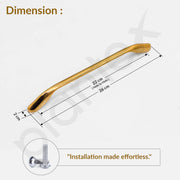 Plantex Cabinet Handle/224mm Handle for Wardrobe/Kitchen Handle/Pull-Push Handle for Home/Office - Pack of 1 (Gold)