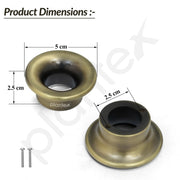 Plantex Knobs for Drawers/Drawer Knobs/Round Knob for Cabinets/Pull-Push Knob for Kitchen/Bedroom Drawers - Pack of 3 (Brass Antique)