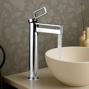 Plantex Pure Brass Wash Basin Tap/Hot and Cold Tap for Wash Basin/Single Lever Pillar Cock Water Tap/Deck Mount- (7881-Chrome)
