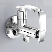 Plantex Pure Brass 2 way Angle Valve Tap/Angle Cocke for Bathroom with Teflon Tap (ZUR-1506, Chrome)
