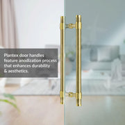 Plantex 12 Inch Main Door Handle/304 Grade Stainless Steel Handle for Door/Pull-Push Handle for Home/Office/3 Years Warranty By Plantex - Pack of 1 (APS-150, Brass Antique & PVD Gold)