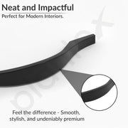 Plantex Cabinet Handle/96mm Handle for Drawer/Wardrobe/Kitchen Handle/Pull-Push Handle for Home/Office - Pack of 2 (Black)
