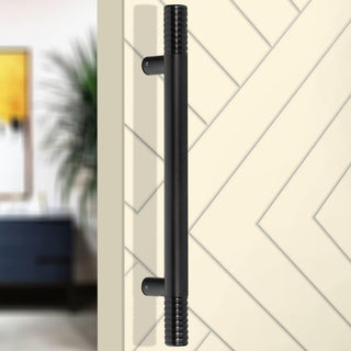 Plantex Heavy Duty Door Handle for Main Door/Door & Home Decor/18-inches Main Door Handle/Door Pull Push Handle - Pack of 1 (231-Smooth Black Finish) - 3 Years Warranty