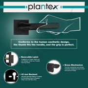 Plantex Door Lock for Home/Main Door Lock Set with 3 Years of Warranty/Mortise Lock for Door with Brass Lock Body & Cylinder (7121, Z Black & DC Black)
