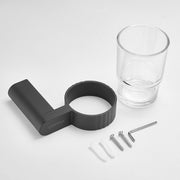 Plantex Tumbler Holder for Bathroom/Aluminium Toothbrush Holder/Bathroom Accessories - Pack of 1 (Black)