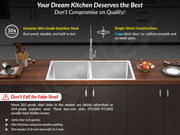 Plantex Stainless Steel 304 Grade Double Bowl Sink for Kitchen/Handmade Steel Kitchen Sink with 7 Years of Warrenty by Plantex/Sink with All Fitting & Drying Rack Included(Silver Matt-37x18 Inches)