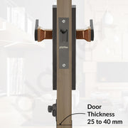 Plantex Heavy Duty Door Lock ÃƒÂ¢Ã¢â€šÂ¬Ã¢â‚¬Å“ Bathroom Door Lock/Mortise 8inch Keyless Plate Handle Set for Home/Bathroom/Store Room/Balcony/Office with Baby Latch (8116, Satin Black & PVD Choco)