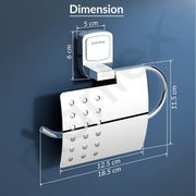 Plantex Toilet Paper Holder for Bathroom/304 Grade Stainless Steel Tissue Paper Roll Holder/Bathroom Accessories - Pack of 1 (Hexa, Chrome)
