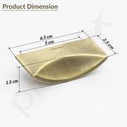 Plantex Knobs for Drawer/2.5 Inch Rectangular Drawer Knob/Pull-Push Knobs for Kitchen/Bedroom Drawer - Pack of 2 (Brass Antique)