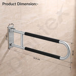Plantex 304 Grade Stainless Steel 24 Inch U-Shape Grab Bar for Bathroom