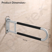 Plantex 304 Grade Stainless Steel 24 Inch U-Shape Grab Bar for Bathroom