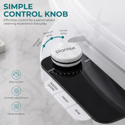 Plantex Bidet Attachment for Toilet Seat/Non-Electric Dual Nozzle Front & Rear Wash/Self-Cleaning Retractable Nozzles/Adjustable Water Pressure/Easy DIY Install -(White & Black)