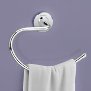 Plantex 304 Grade Stainless Steel Round Towel Ring for washbasin/Napkin Hanger for Bathroom/Hand Towel Holder/Bathroom Accessories - Daizy (Chrome)
