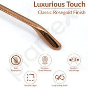 Plantex Cabinet Handle/96mm Handle for Wardrobe/Kitchen Handle/Pull-Push Handle for Home/Office - Pack of 1 (Rose Gold)