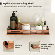 Plantex Shelf for Bathroom/Stainless Steel Shelf/Multipurose Shelf for Bathroom/Bathroom Accessoriece - (15 x 5 Inch, PVD Rose Gold)