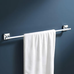 Plantex 304 Grade Stainless Steel Towel Holder/Hanger for Bathroom/Single Towel Rod/Bar/Stand/Bathroom Accessories - Pack of 1, Squaro (24 inch - Chrome)