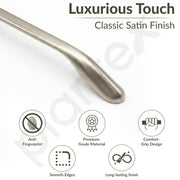 Plantex Cabinet Handle/224mm Handle for Drawer/Wardrobe/Kitchen Handle/Pull-Push Handle for Home/Office - Pack of 1 (Satin)