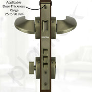 Plantex Door Lock for Home/Main Door Lock Set/Mortise Lock Set with Brass Lock Body & Cylinder & 3 Years of Warranty (7128, Brass Antique)
