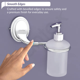 Plantex 304 Grade Stainless Steel Liquid Soap Dispenser/Shampoo Dispenser/Hand Wash Dispenser/Bathroom Accessories Pack of 1, Cubic (Chrome)