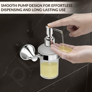 Plantex Liquid Soap Dispenser for Bathroom/Pure Brass Shampoo Dispenser/Handwash Dispenser/Bathroom Accessories - Pack of 1 (APS-EFL-07, Chrome)