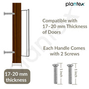 Plantex Cabinet Handle/Kitchen Cabinet Door Handle/Wardrobe/160 mm Cupboard Handle/Door Pull-Push Handle for Home/Office - Pack of 2 (Satin)