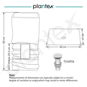 Plantex Pedestal Wash Basin/Acrylic Resin & Quartz Free Standing Wash Basin/Square Basin for Bathroom/Home/Office - (10040, Beige)