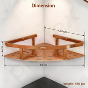 Plantex Corner Shelf for Bathroom Wall Mount/304 Grade Stainless Steel Bathroom Corner Shelf/Bathroom Accessories Holder for Wall (9x9 inches, PVD Rose Gold)