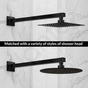 Plantex 21-Inch Shower Arm for Overhead Shower/Stainless Steel Shower Pipe/Wall Mount Bathroom Fitting with Â½-Inch Thread - Pack of 1 (Black)
