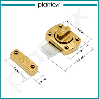 Plantex Heavy Duty Baby Latch for Bathroom/Door Latch Lock for Toilet/Door Stopper for Bathroom/Bathroom Accessories -Pack of 1 (PVD Gold)