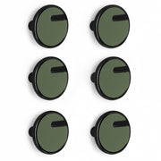 Plantex Knobs for Drawers/Drawer Knobs/Round Knob for Cabinets/Pull-Push Knob for Kitchen/Bedroom/Drawer - Pack of 6 (SH-433, DC-Black & Green)