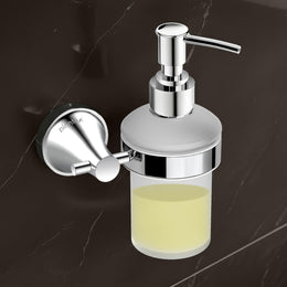 Plantex Liquid Soap Dispenser for Bathroom/Pure Brass Shampoo Dispenser/Handwash Dispenser/Bathroom Accessories - Pack of 1 (APS-EFL-07, Chrome)