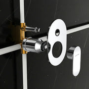 Plantex Single Lever Concealed Mixer with High Flow Diverter/Brass Concealed Body with Operating Lever & Wall Flange/Bathroom Shower Mixer Valve - Chrome (Across-5684)