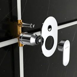 Plantex Single Lever Concealed Mixer with High Flow Diverter/Brass Concealed Body with Operating Lever & Wall Flange/Bathroom Shower Mixer Valve - Chrome (Across-5684)