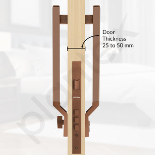Plantex Door Handle/15 Inch Door Handle with Lock/Stainless Steel Handle Set for Home/Office/Door Accessories (Pack of 1, Rose Gold)