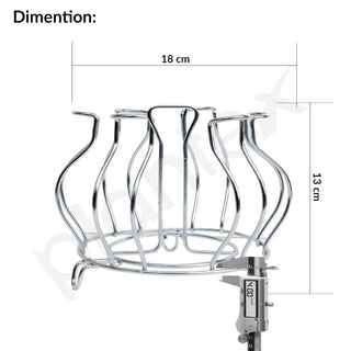 Plantex Stainless Steel Glass Stand/Mug Holder/Glass Holder for Kitchen/Dining Table (Chrome)