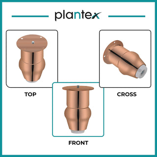 plantex 4 Inch Sofa Legs for Bed Furniture/Sofa Legs for Table/Sofa Support Legs with Rubber Grip (Rose Gold Finish, 8 Pcs)