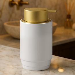 Plantex Ceramic Soap Dispenser for Washbasin/Hand Soap Dispenser/Soap Dispenser for Kitchen/Bathroom Accessories - Pack of 1
