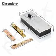 Plantex Heavy Duty Floor Spring for Wooden Door/Stainless Steel Cylinder Floor Spring/Commercial Door Closer/Door Spring with Weight Upto 90 KG - (Pack of 1)