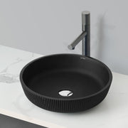 Plantex Wash Basin for Bathroom/Glass Table Top Wash Basin/Countertop Basin for Home/Office - (Black)