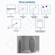 Plantex Mirror for Wall/Aluminium Frame Bathroom Mirror/Round Mirrors for Bathroom/Wall Mount Mirrors for Bedroom/Dressing Room/Living Rooms/Entryway - Shatterproof (24inch-Gold Brushed)