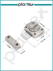 Plantex Baby Latch for Bathroom/Door Latch Lock for Bathroom/Door Stopper for Home//Door chitkani/Door Latches for Home/Office/Bedroom -Pack of 1 (Satin)