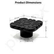 Plantex Knobs for Drawer/Square Drawer Knobs/Knobs for Cabinets/Pull-Push Knobs for Kitchen/Bedroom Drawer - Pack of 6 (DTK-299, Black)
